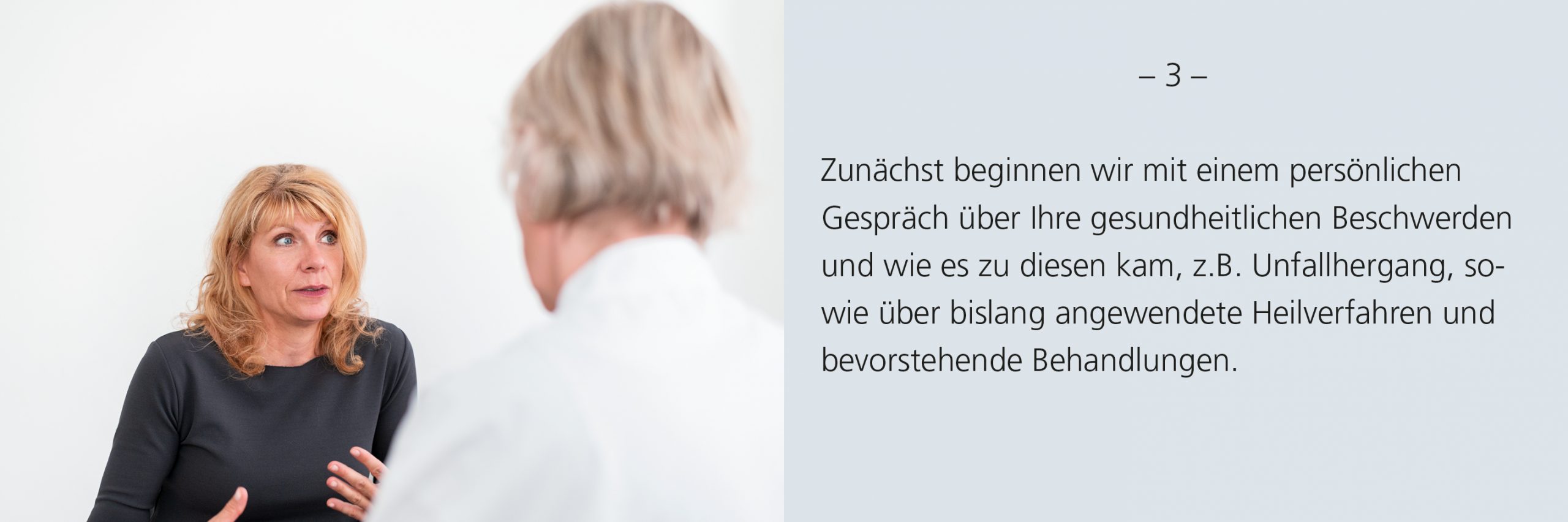Gesprächsituation zwischen Ärtzin und einer Frau
